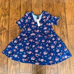 Agnes & Dora Floral Blue Women's Top